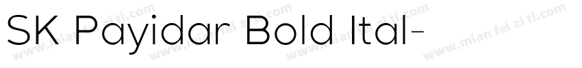 SK Payidar Bold Ital字体转换